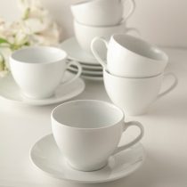 سرویس چینی زرین چای خوری سری سوئدی مدل سفید 6 نفره – 12 پارچه (پلمپ کمپانی، 100% اورجینال، همراه ضمانتنامه اصالت کالا)