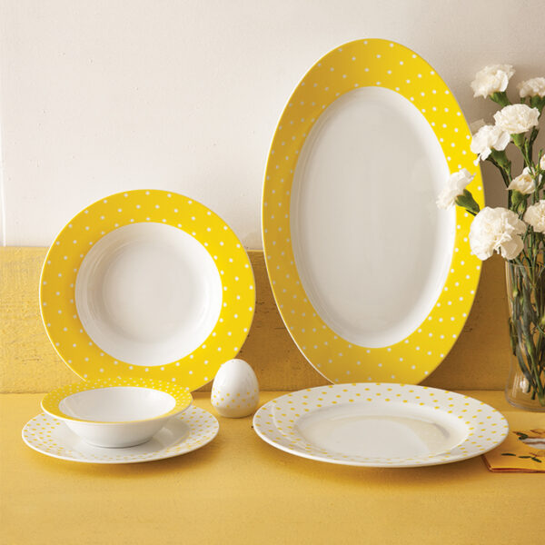 اسپاتی زرد 28 پارچه (شش نفره) چینی زرین