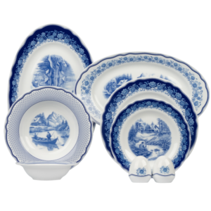 سن پترزبورگ 28 پارچه (شش نفره) از پیکره‌ی زیبای ایتالیا اف چینی زرین