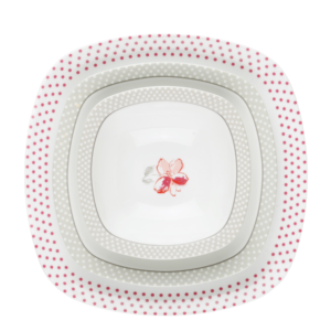 والنسیا قرمز 27 پارچه (شش نفره) از پیکره‌ی زیبای کواترو چینی زرین