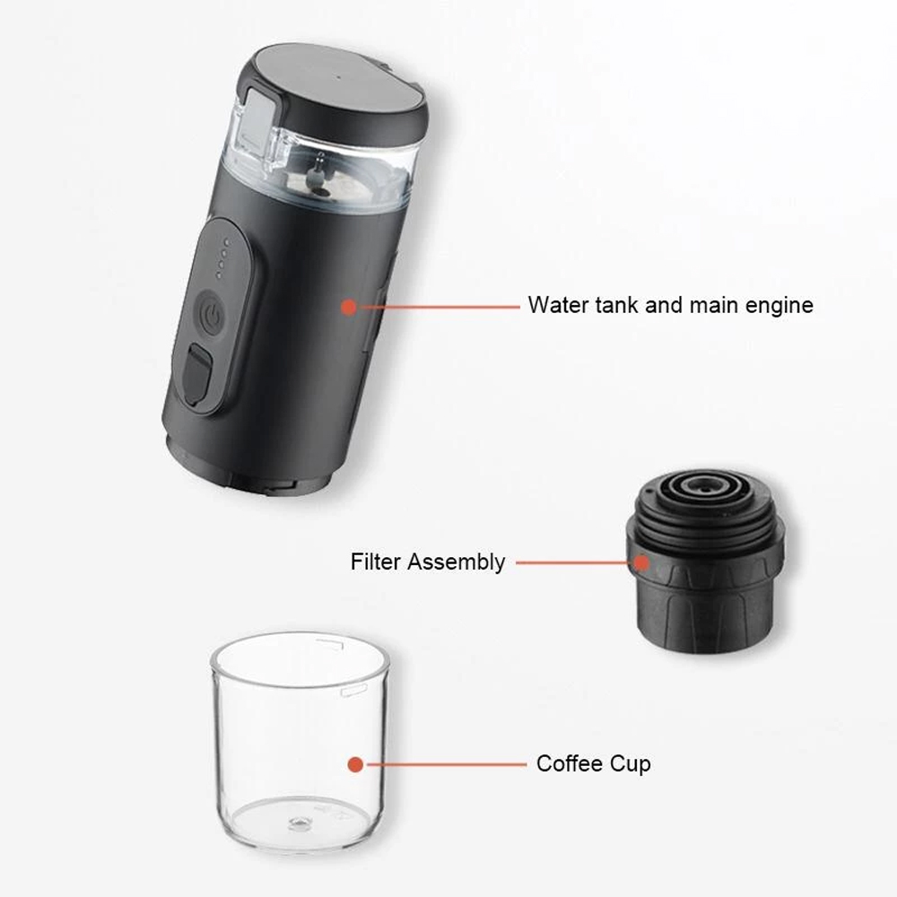 دستگاه اسپرسو ساز شارژی قابل حمل مدل Mini Electric Espresso Maker CF-1801BGC(گارانتی تعویض، پلمپ کمپانی و 100% اورجینال، به همراه ضمانت اصالت و سلامت کالا) - Image 4