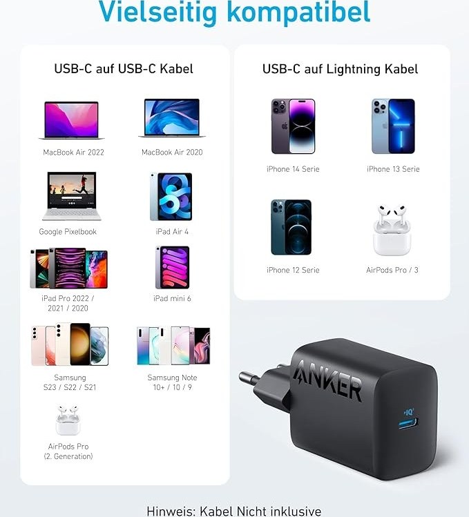 شارژر دیواری 30W انکر مدل Anker A2640(دارای گارانتی تعویض، پلمپ کمپانی و 100% اورجینال به همراه ضمانت اصالت و سلامت کالا) - Image 3